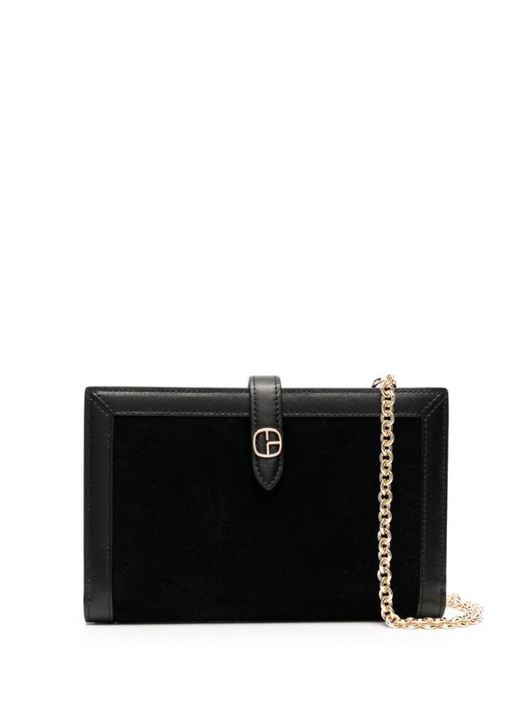 Claudie Pierlot logo-plaque foldover crossbody bag - Black Cover