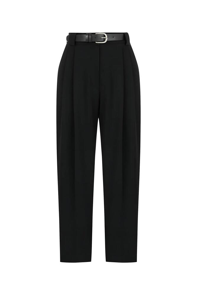 Nocturne High Waist Pleated Pants in Black Cover