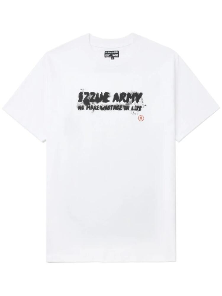 izzue logo-print cotton T-shirt - White Cover