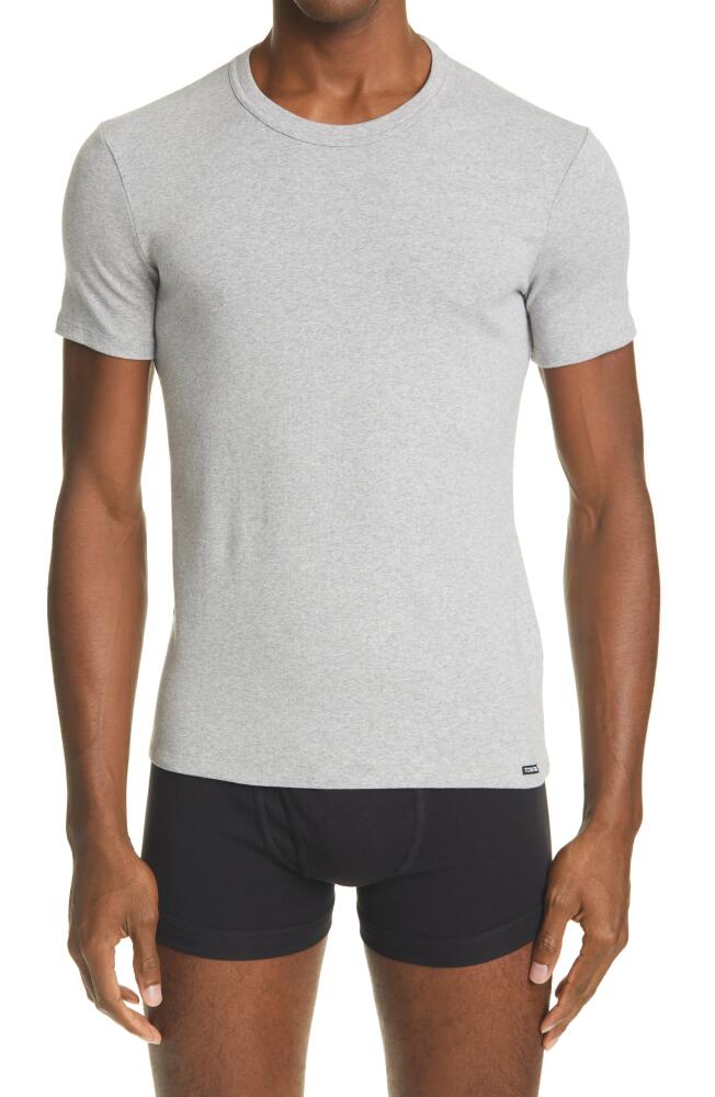 TOM FORD Cotton Jersey Crewneck T-Shirt in Grey Cover