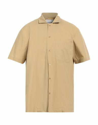 Amaranto Man Shirt Camel Cotton Cover