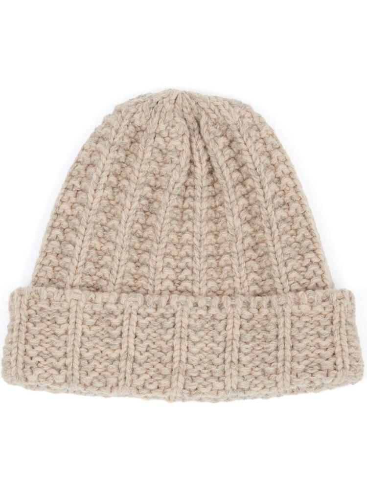 Maison Margiela Shetland knit beanie - Neutrals Cover