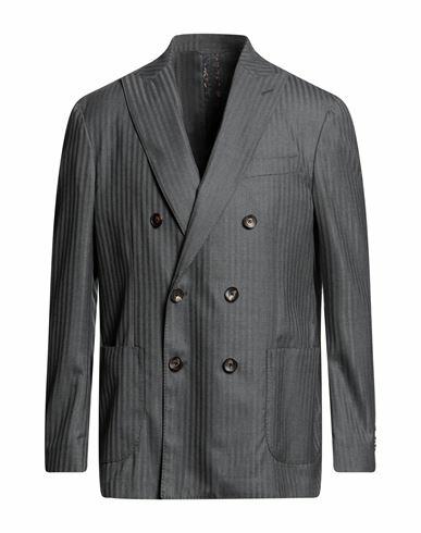 Etro Man Blazer Grey Virgin Wool Cover