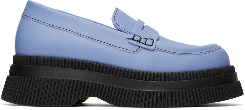 GANNI Blue Wallaby Creepers Loafers Cover