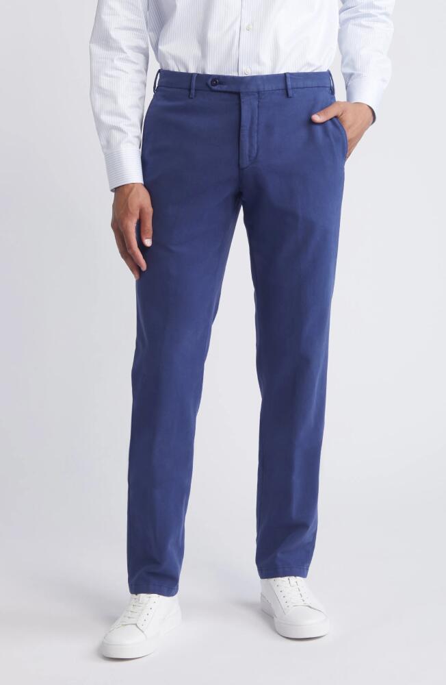 Zanella Stretch Lyocell & Cotton Casual Pants in Blue Cover