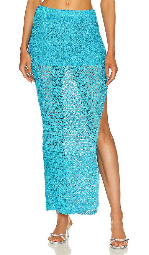 SER.O.YA Sandy Crochet Skirt in Teal Cover