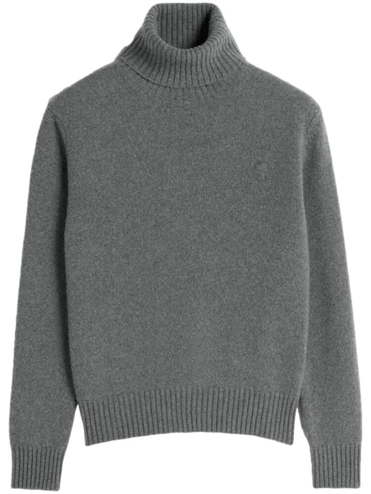 AMI Paris Ami De Coeur cashmere-wool blend jumper - Grey Cover