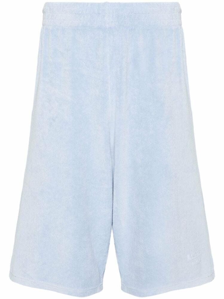 Martine Rose towelling knee-length shorts - Blue Cover