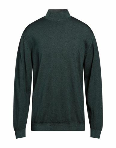 Daniele Fiesoli Man Turtleneck Dark green Merino Wool Cover