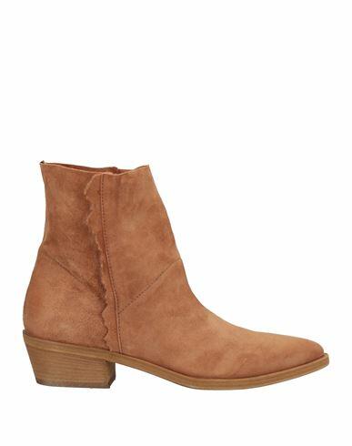 Fru. it Woman Ankle boots Camel Soft Leather Cover