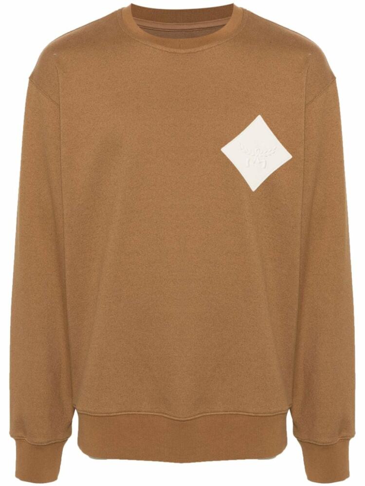 MCM logo-patch bouclé sweatshirt - Brown Cover