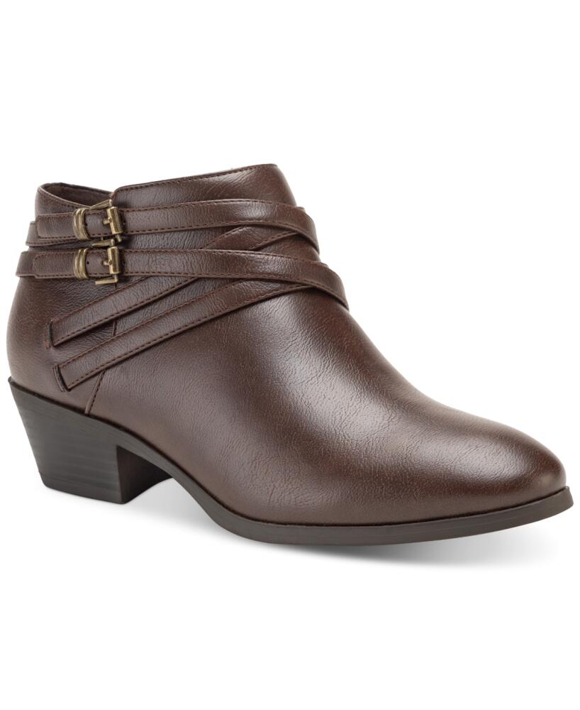 Style & Co Willoww Booties, Created for Macy's - Chocolate Cover