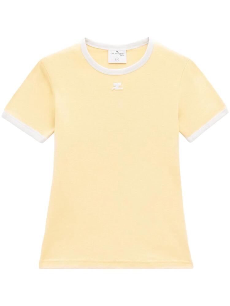 Courrèges Reedition cotton T-shirt - Yellow Cover