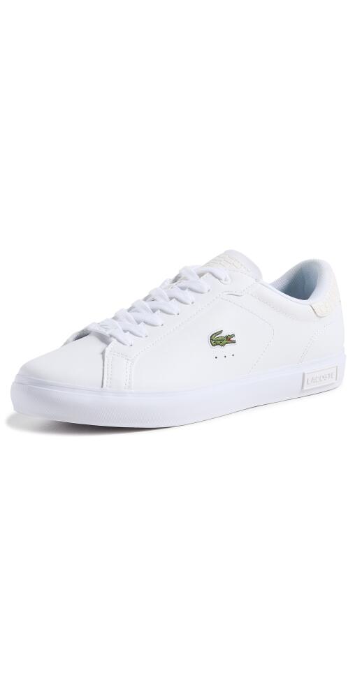 Lacoste Powercourt Burnished Leather Sneakers 21g-wht Wht Cover