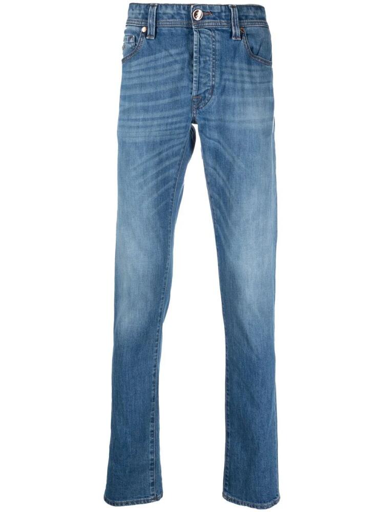 Sartoria Tramarossa stretch-cotton straight-leg jeans - Blue Cover