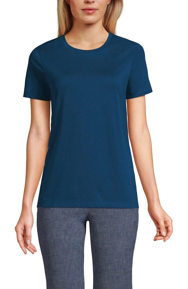 Lands' End Relaxed Supima Cotton Crew Neck T-Shirt in Baltic Teal Cover