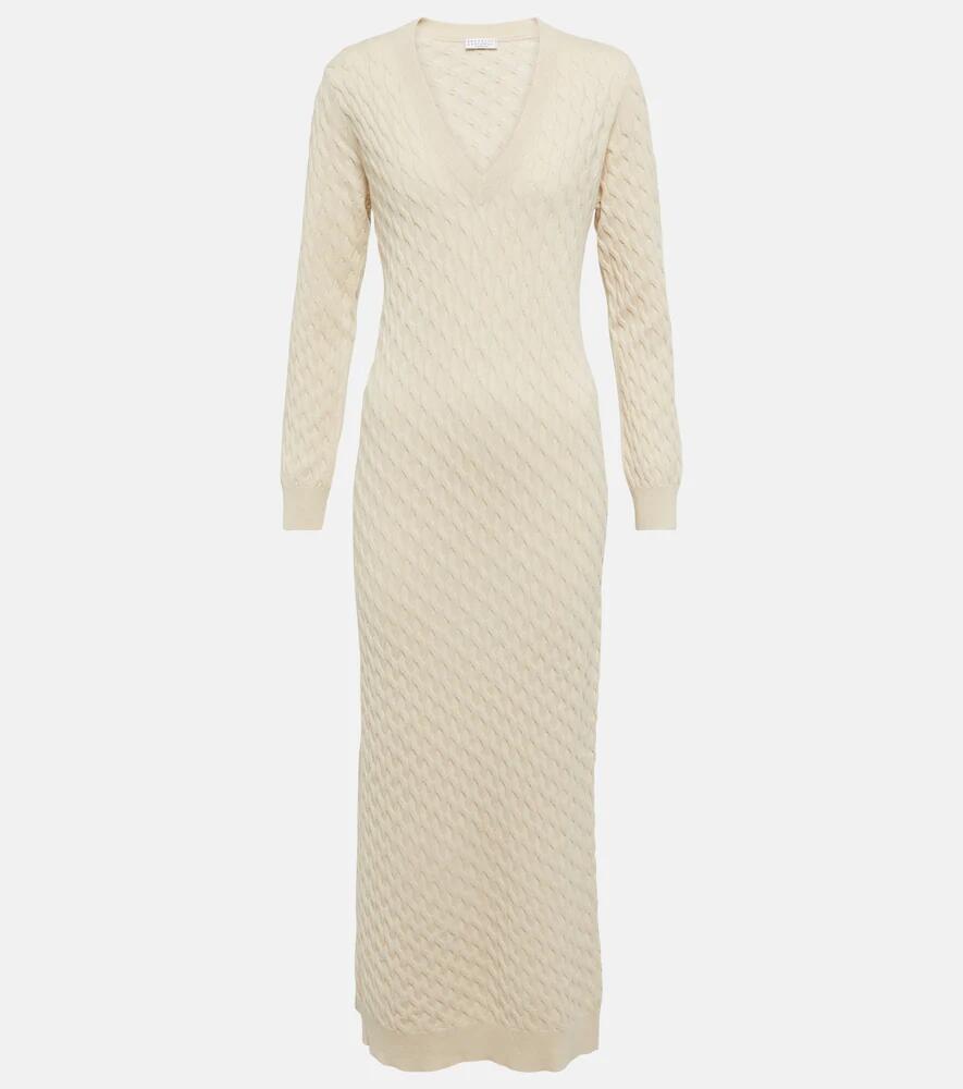 Brunello Cucinelli Wool, cashmere, and silk maxi dress Cover