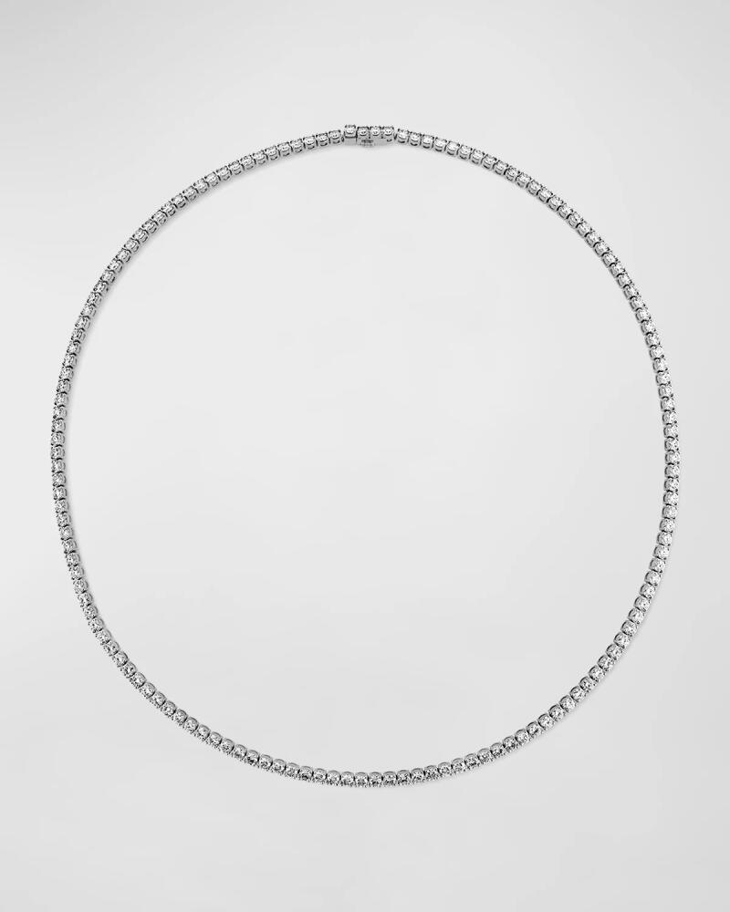 Memoire 18k White Gold Diamond Straight Line Necklace, 16.5"L, 9.85-10.22tcw Cover