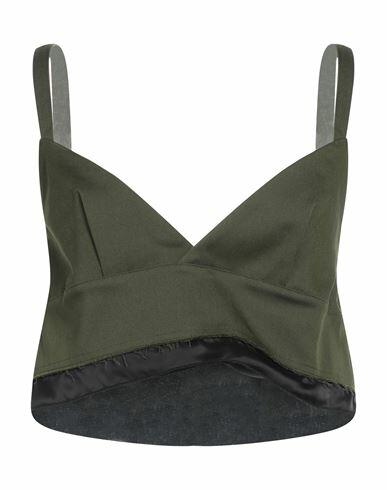 Department 5 Woman Top Military green Cotton, Elastane Cover