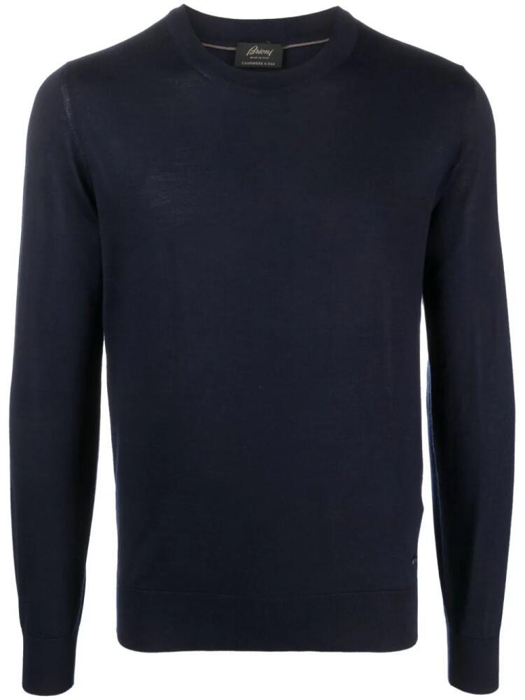 Brioni fine-knit cashmere-blend jumper - Blue Cover