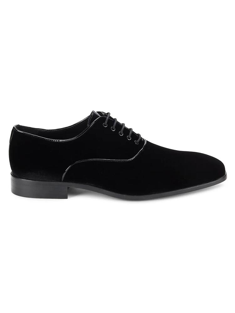 Saks Fifth Avenue Men's Square Toe Suede Oxfords - Black Cover