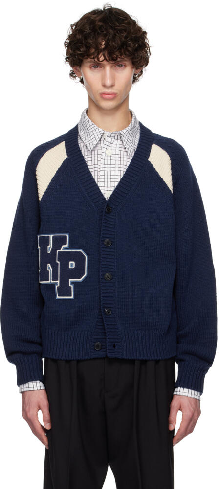 Kenzo Navy Kenzo Paris Logo Patch Cardigan Cover