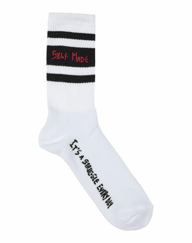 Self Made By Gianfranco Villegas Man Socks & Hosiery White Cotton, Lycra, Elastane Cover