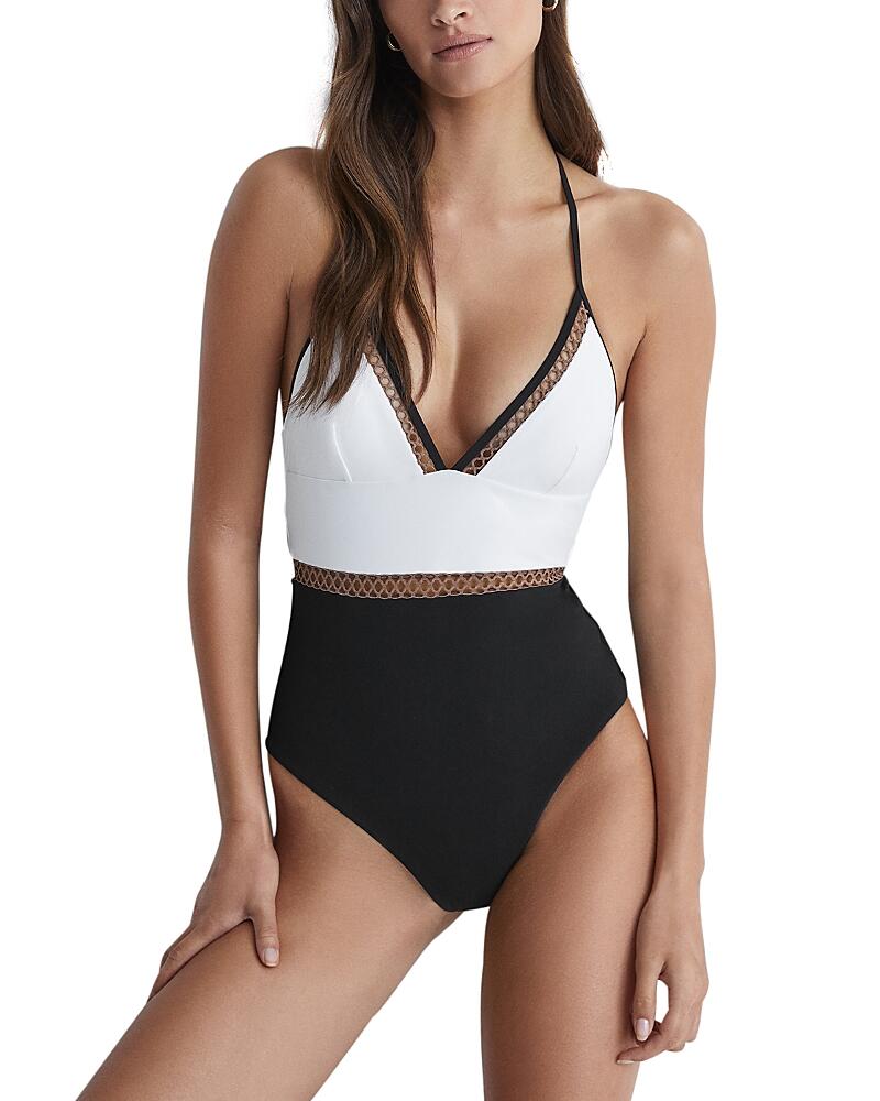 Reiss Ray Halter One Piece Swimsuit Cover