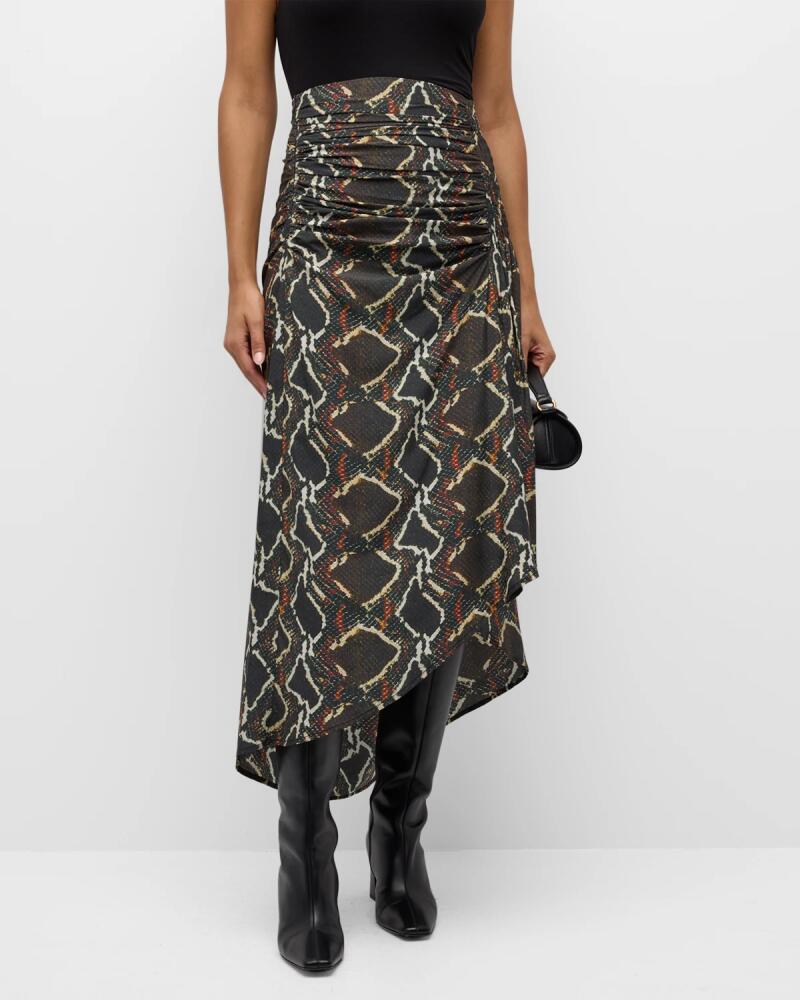 Iro Alessandra Ruched Midi Skirt Cover