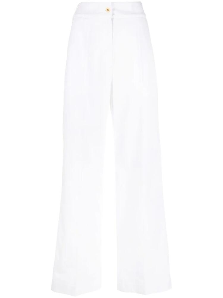 Patou wide-leg high-waisted trousers - White Cover