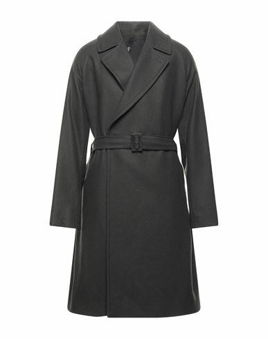 Hevò Man Coat Grey Virgin Wool, Polyamide Cover