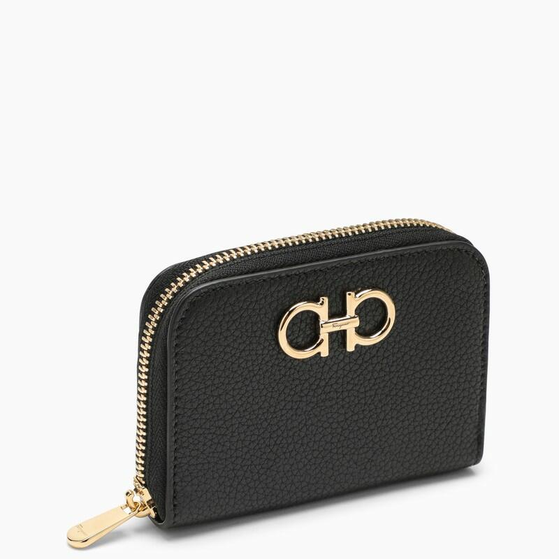 Ferragamo Gancini small zip-around wallet black Cover