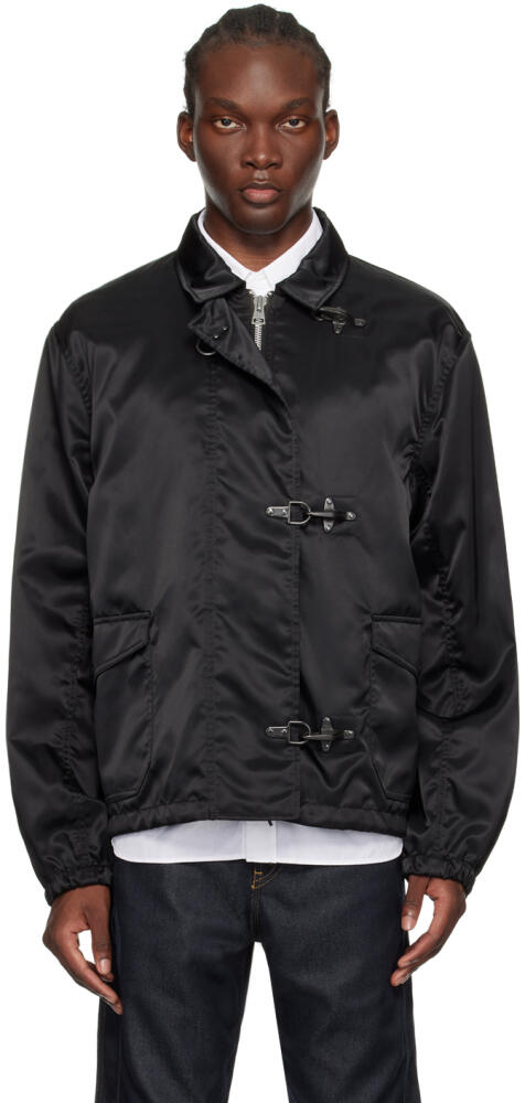 Junya Watanabe Black Lobster-Clasp Jacket Cover