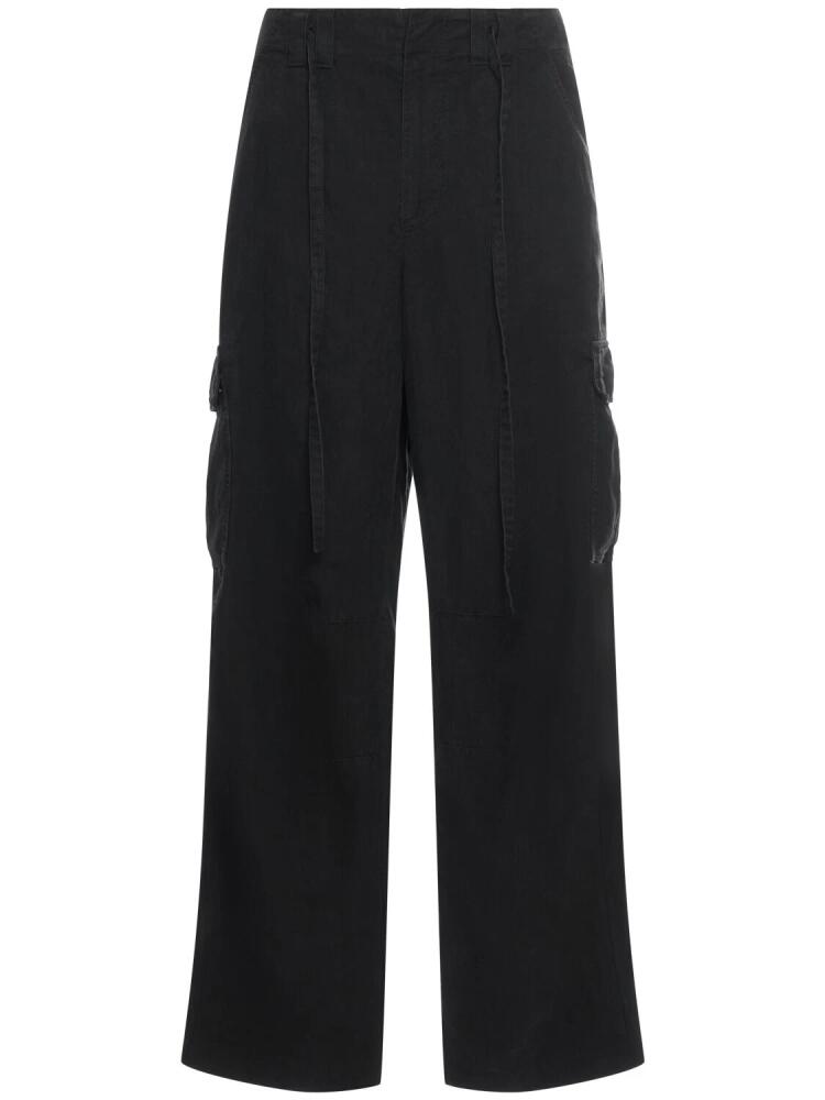 DOLCE & GABBANA Wide Leg Linen Cargo Pants Cover