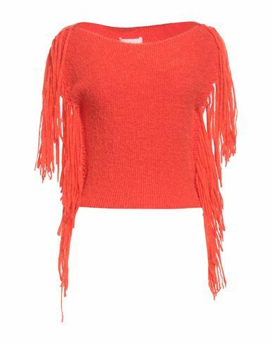 Liviana Conti Woman Sweater Orange Alpaca wool, Polyamide, Wool, Elastane Cover