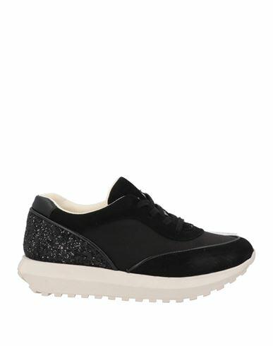 Daniele Ancarani Woman Sneakers Black Leather, Textile fibers Cover