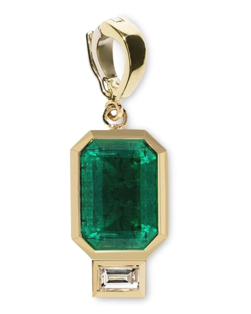 AZLEE 18K Emerald and Baguette Diamond Charm Cover