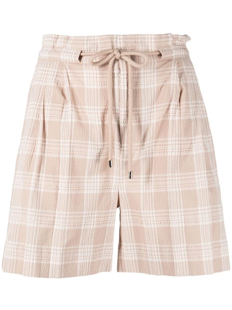 Woolrich check-print seersucker shorts - Neutrals Cover