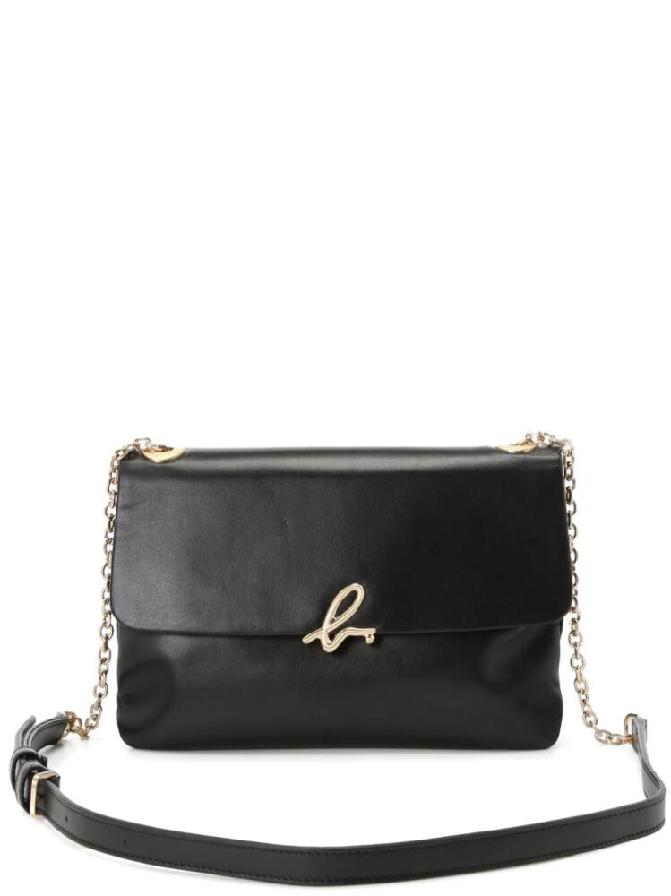 agnès b. logo-clasp leather crossbody bag - Black Cover