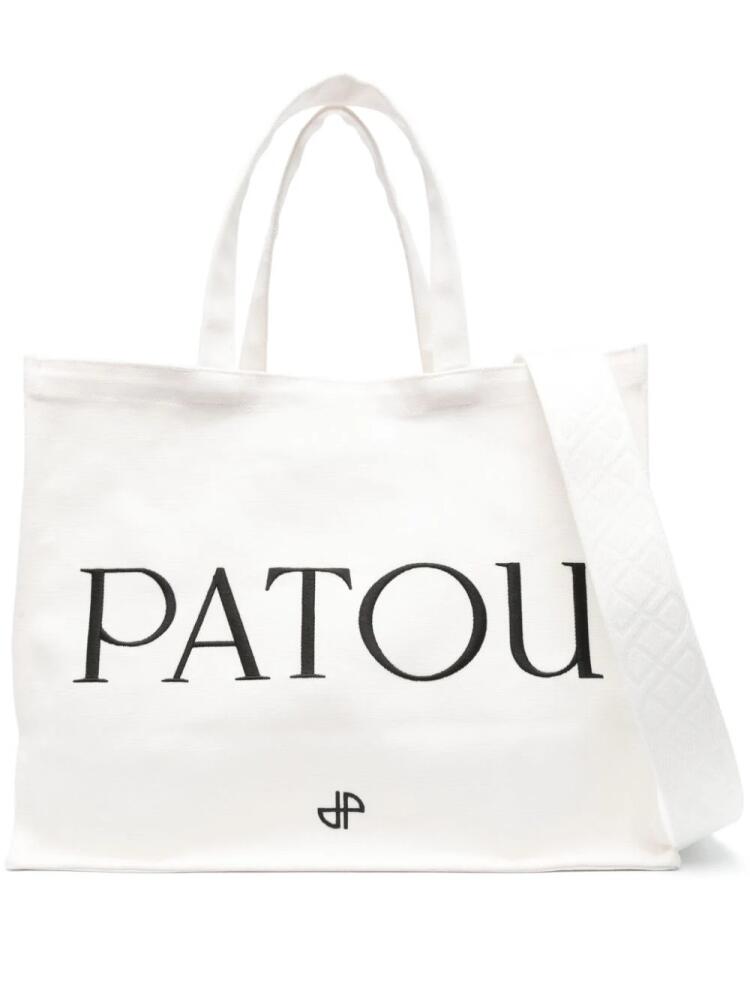 Patou large Patou canvas tote bag - Neutrals Cover