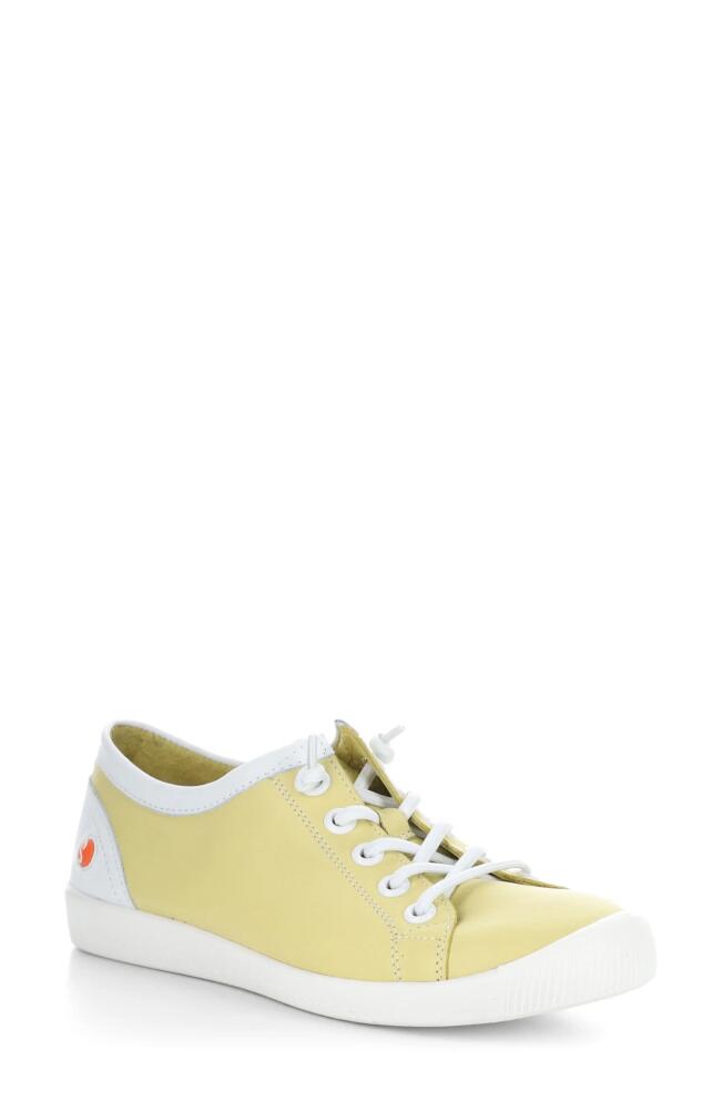 Softinos by Fly London Isla Sneaker in 036 Light Yellow/White Cover