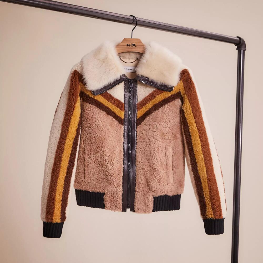 Coach Restored Shearling Bomber Jacket Cover