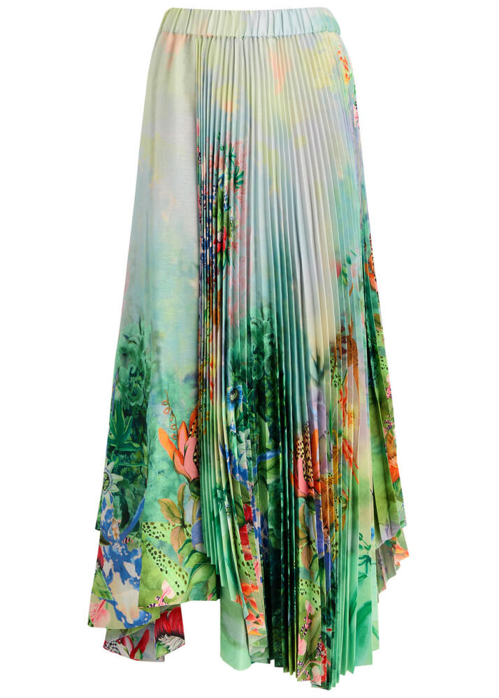 Alemais Mirage Printed Pleated Maxi Skirt - Multicoloured Cover