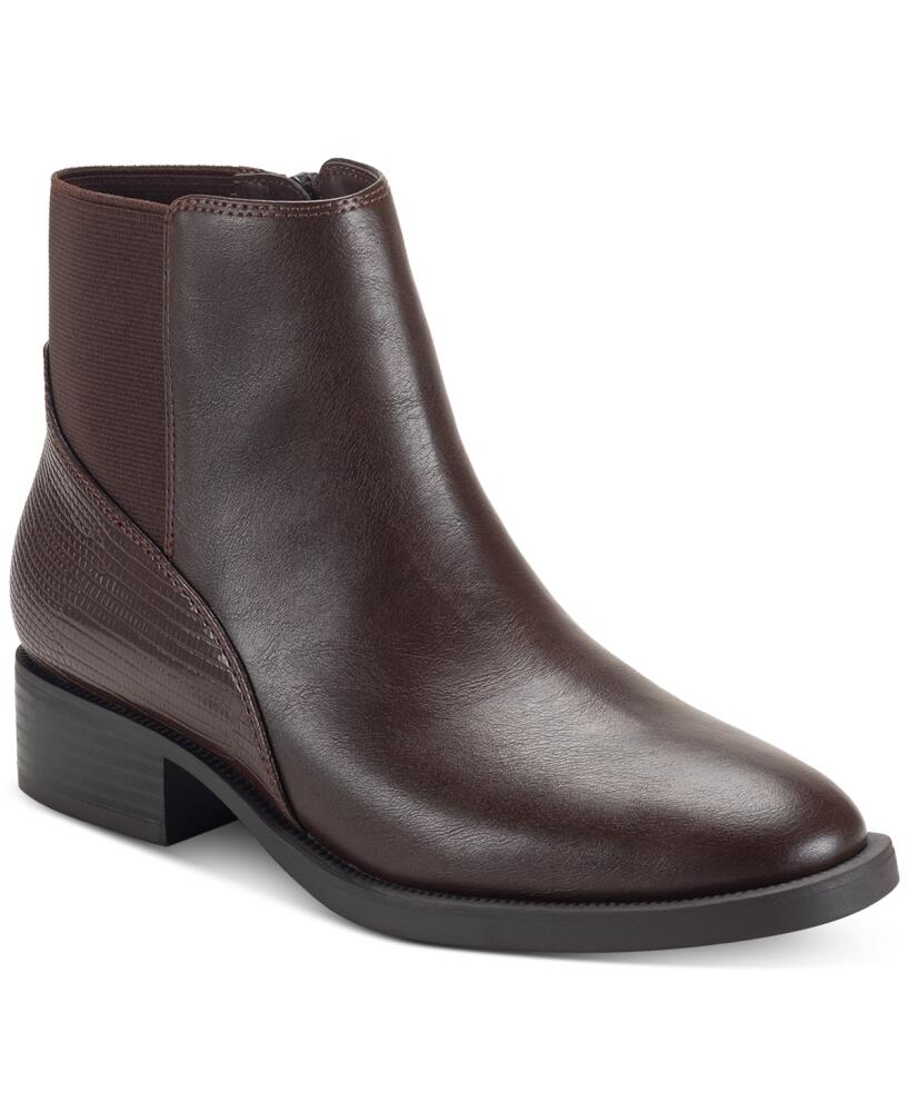 Style & Co Women's Edwinaa Gore Booties, Created for Macy's - Choco Sm Cover