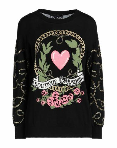 Boutique Moschino Woman Sweater Black Virgin Wool, Acrylic Cover