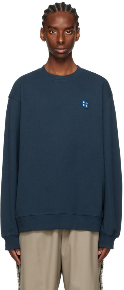 ADER error Navy Significant Patch Sweatshirt Cover