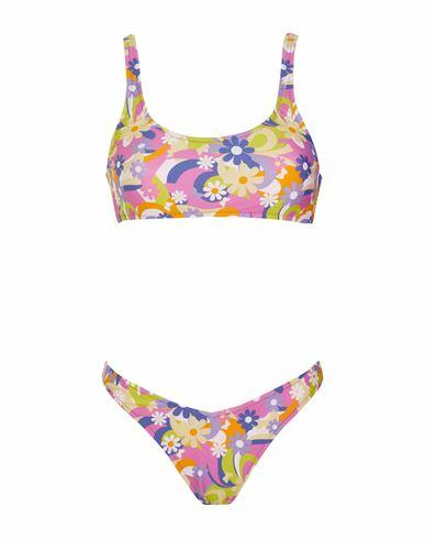 8 By Yoox Printed Recycled Scoop-neck Bikini Woman Bikini Pink Recycled polyamide, Elastane Cover