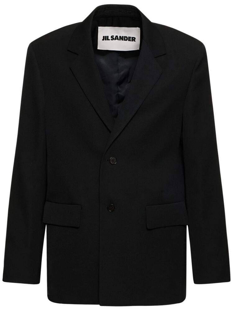 JIL SANDER Sharp Wool Gabardine Blazer Cover