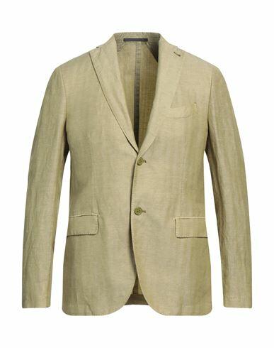 Pal Zileri Man Blazer Sage green Linen, Wool, Silk Cover