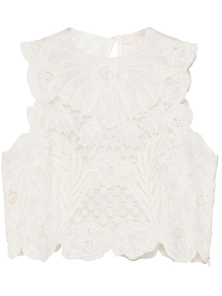 Ulla Johnson lace pattern vest - White Cover